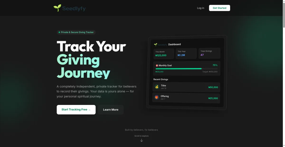 Seedly - Personal Tracker